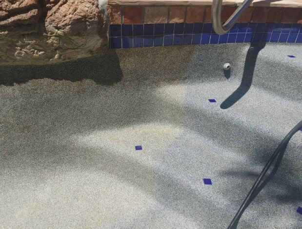 Pool acid wash process